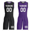 Custom Black Purple Classic Style Reversible Basketball Uniform Personalized Ordinary BBJR-D017035