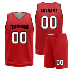 Custom Red White Miami City Edition Personalized Reversible Basketball Set Sports Basketball Jersey BBJ01R-D0610-16