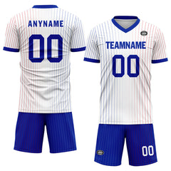 Custom France White Blue Soccer Sets Jersey Personalized SCJ101-D06141