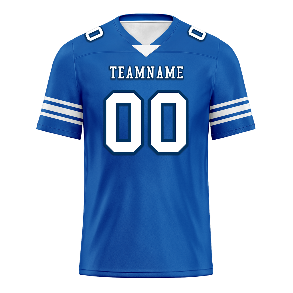 Custom Blue Classic Style Personalized Authentic Football Jersey FBJ02-bd0a700f