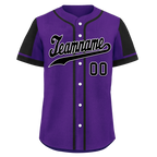 Custom Purple Black Raglan Sleeves Personalized Authentic Baseball Jersey BSBJ01-D017185
