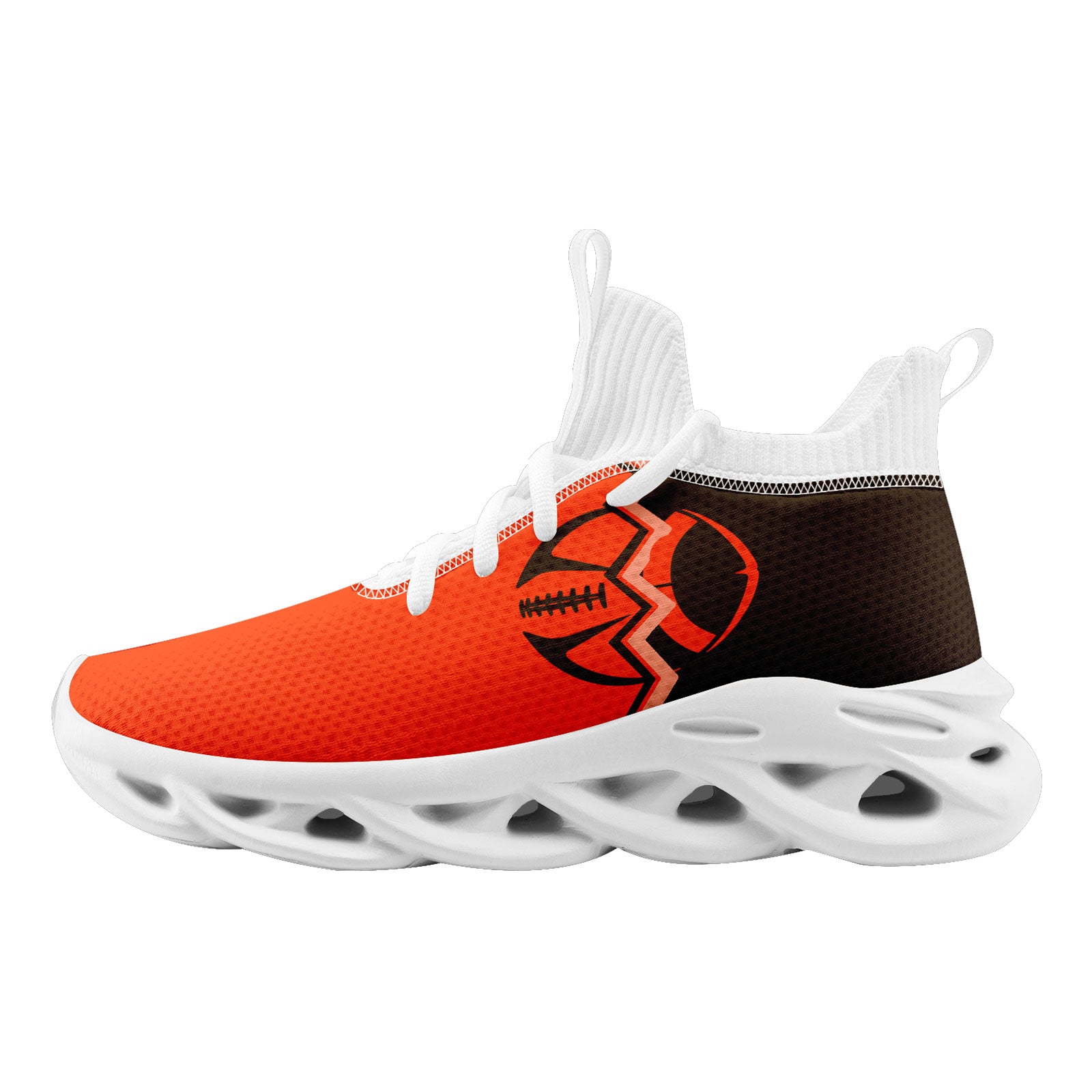 Custom Orange Brownish Red Ohio MaxSoul Shoes and Hat Combo Offer Personalized Combo ZH-D028017-20