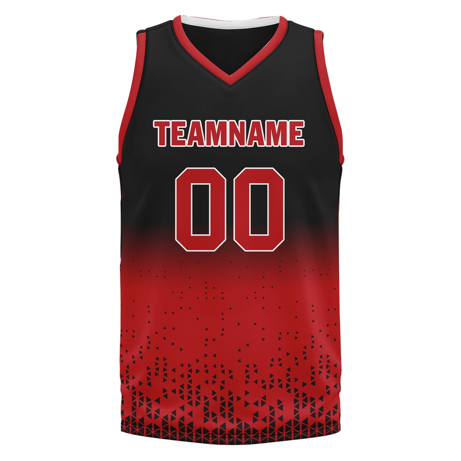 Custom Black Red Fade Fashion Sports Uniform Basketball Jersey BBJ01-D020102-4