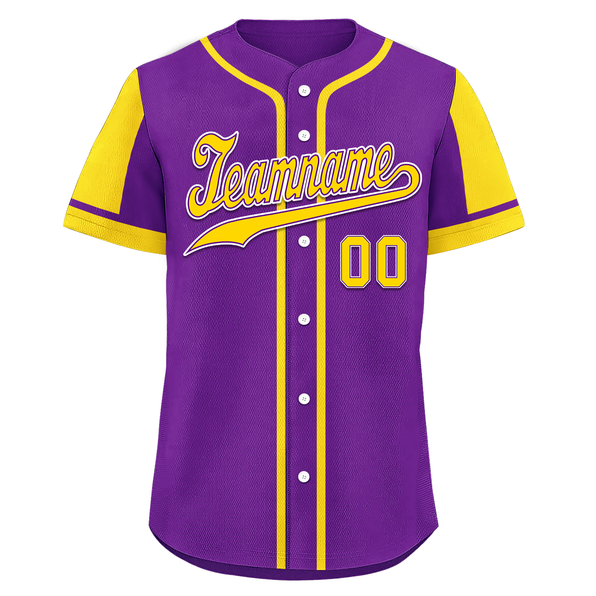 Custom Purple Yellow Raglan Sleeves Personalized Authentic Baseball Jersey BSBJ01-D017172