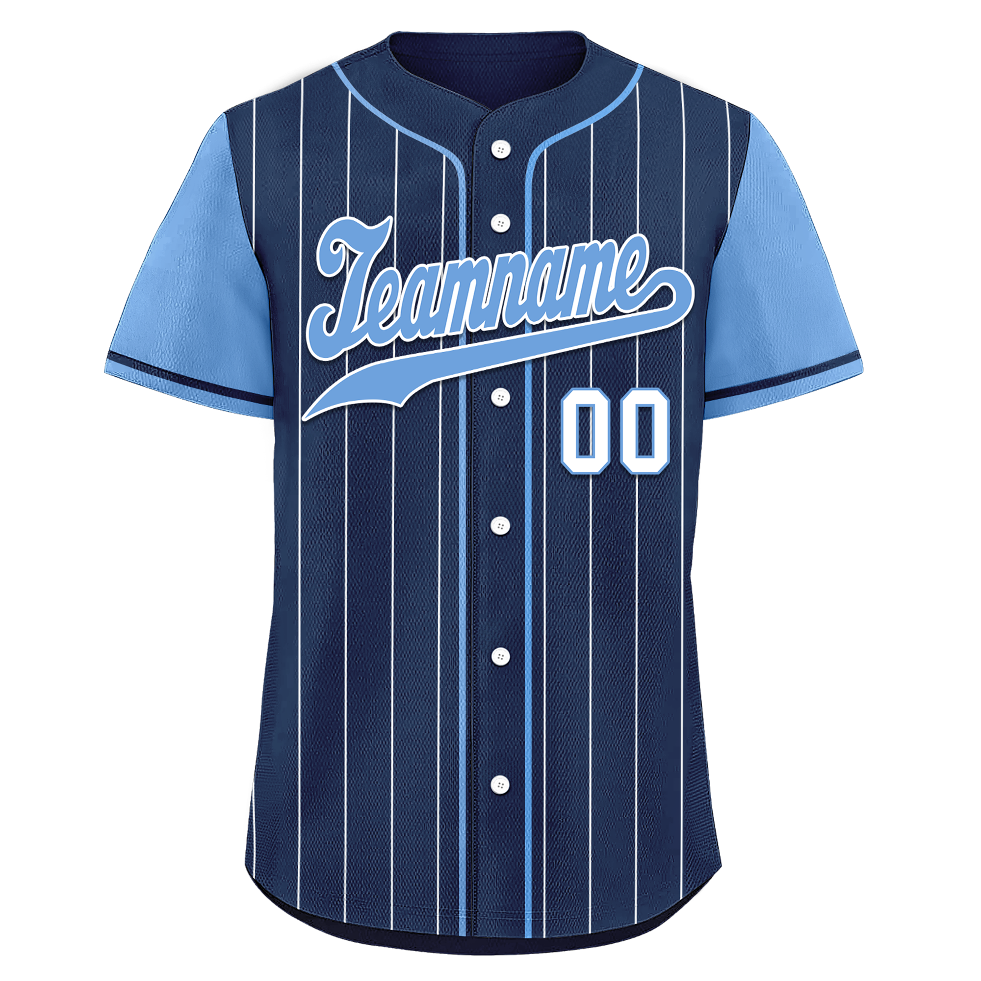 Custom Blue Stripe Fashion Personalized Authentic Baseball Jersey BSBJ01-D017230