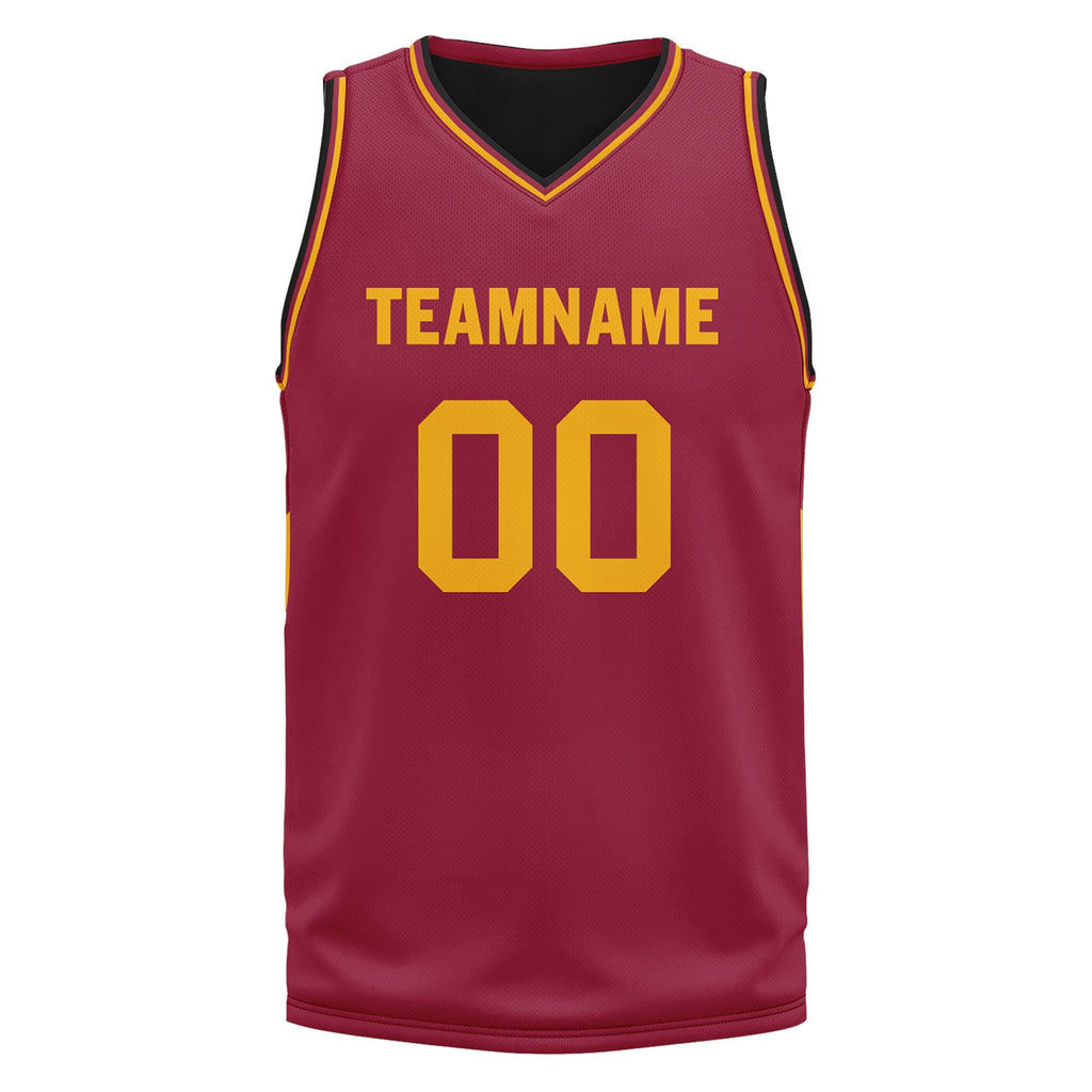 Custom Red Classic Style Sports Uniform Basketball Jersey BBJ01-D020105-2