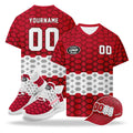 Custom 2026 World Cup Austria High Quality Soccer Stadium Version Jersey Sneakers Sports Shoes and Hat Combo Offer Personalized Team Name and Logo ZH-F027104-6
