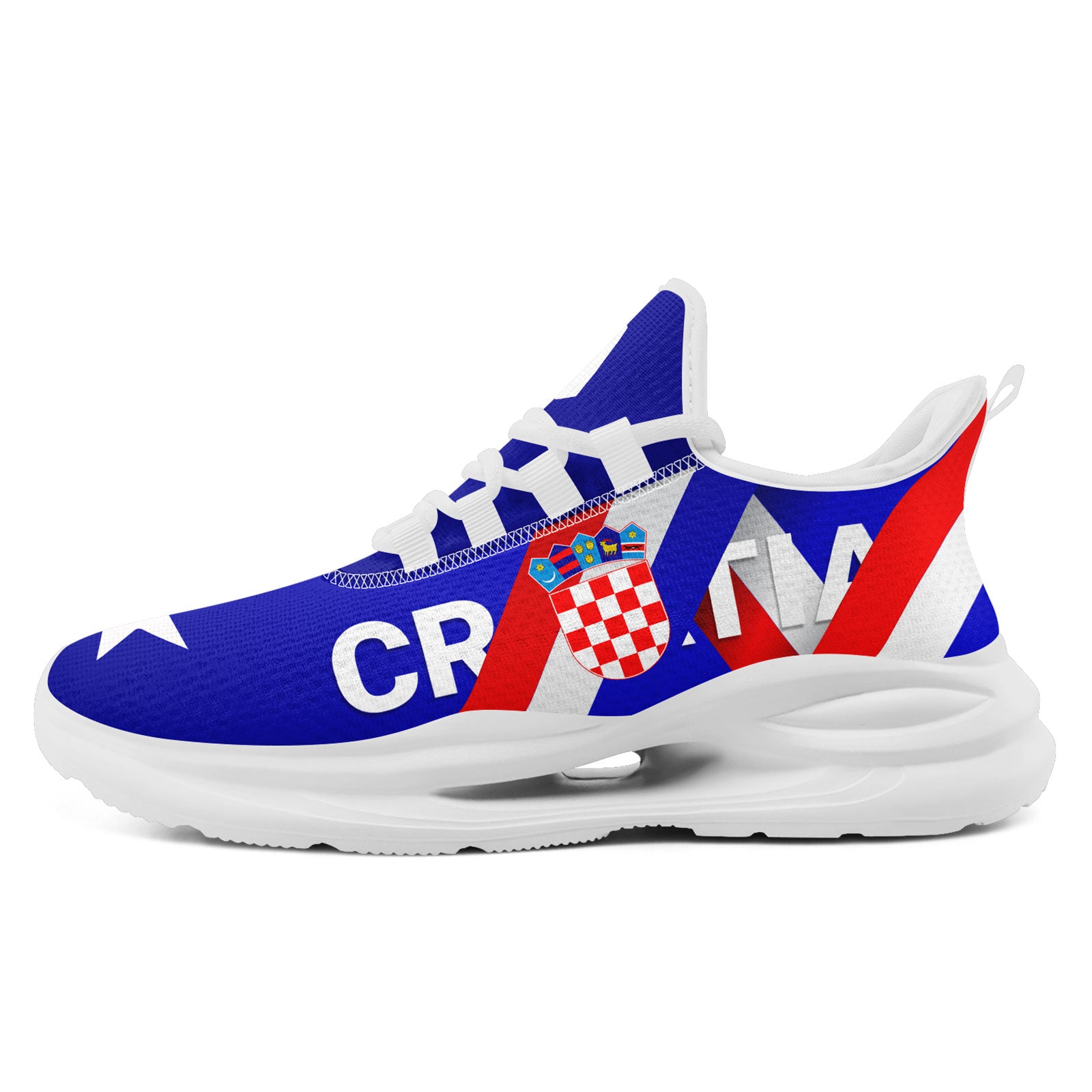 Custom Croatia 2026 World Cup Sneakers DIY Country Flag Running Shoes Lightweight Sport Shoes Gift for Football Fans Personalized Team Name and Logo FN079-F009105-4