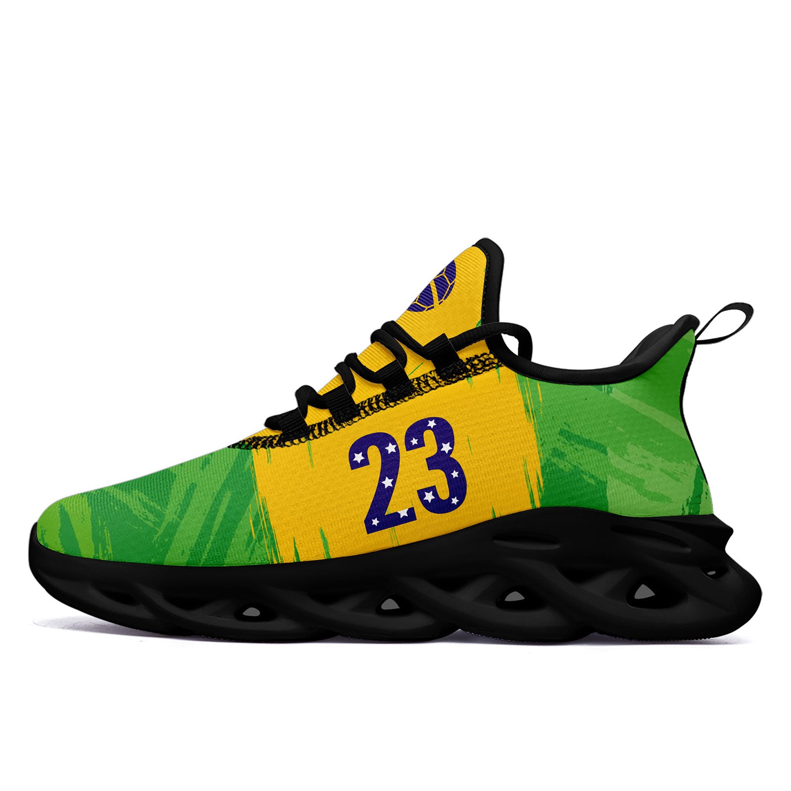 Custom 2026 World Cup Brazil Sneakers DIY Country Flag Running Shoes Lightweight Sport Shoes Gift for Football Fans Personalized Team Name and Logo FN003-F027077-10