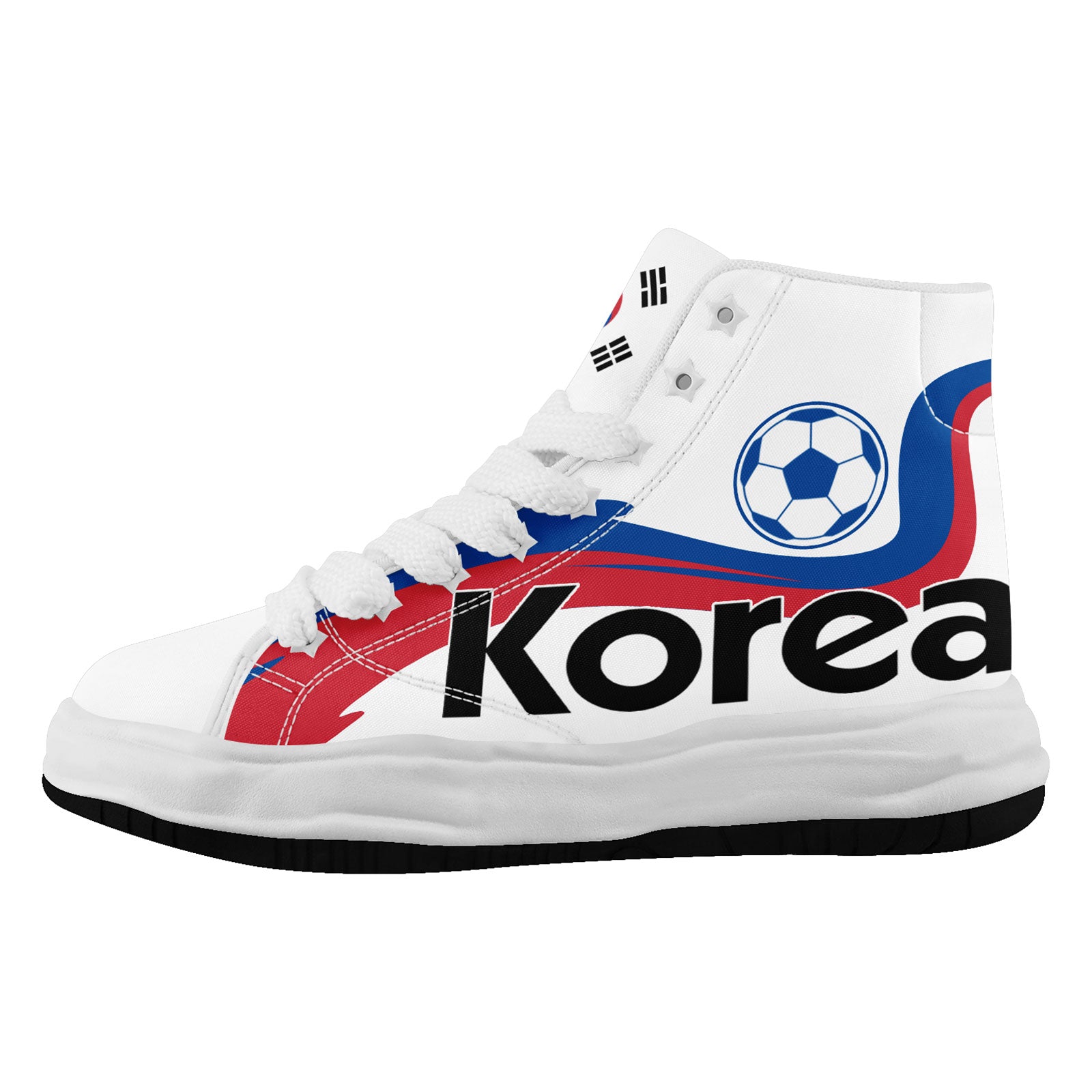 Custom South Korea 2026 World Cup Sneakers DIY Country Flag Running Shoes Lightweight Sport Shoes Gift for Football Fans Personalized Team Name and Logo FN039-F009106-3