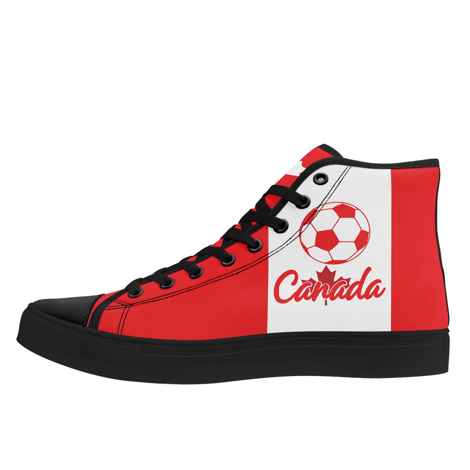 Custom 2026 World Cup Canada Sneakers DIY Country Flag Running Shoes Lightweight Sport Shoes Gift for Football Fans Personalized Team Name and Logo FN024-F023064-2