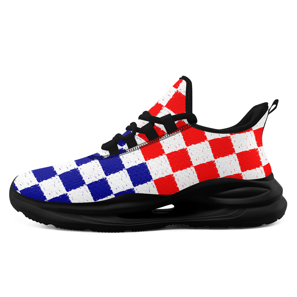 Custom Croatia 2026 World Cup Sneakers DIY Country Flag Running Shoes Lightweight Sport Shoes Gift for Football Fans Personalized Team Name and Logo FN079-F009105-2