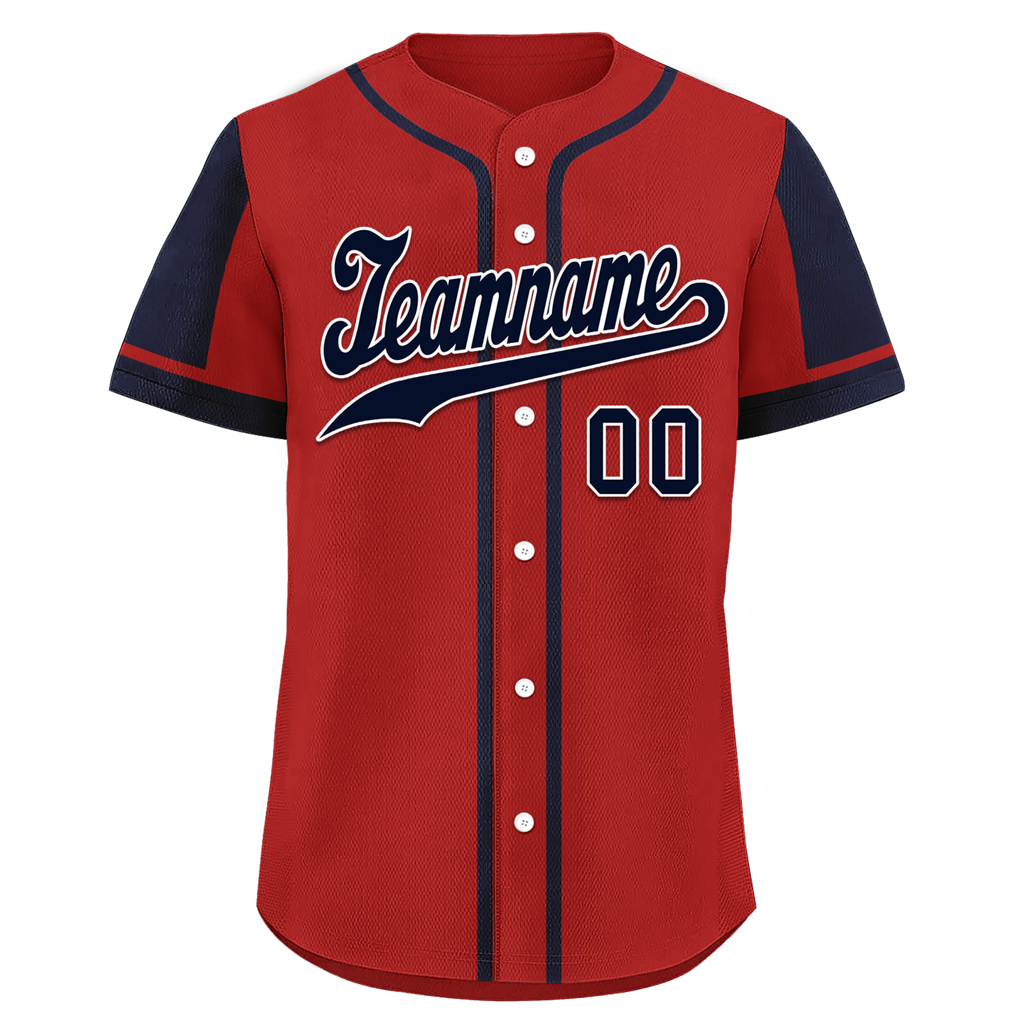 Custom Red Blue Raglan Sleeves Personalized Authentic Baseball Jersey BSBJ01-D017179