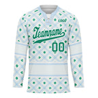 Custom Four-leaf clover Personalized Hockey Jersey HCKJ01-E0615-7