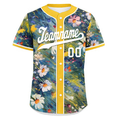 Custom Graffiti Pattern Abstract Floral Patterns Personalized Authentic Baseball Jersey BSBJ01-D020171-9