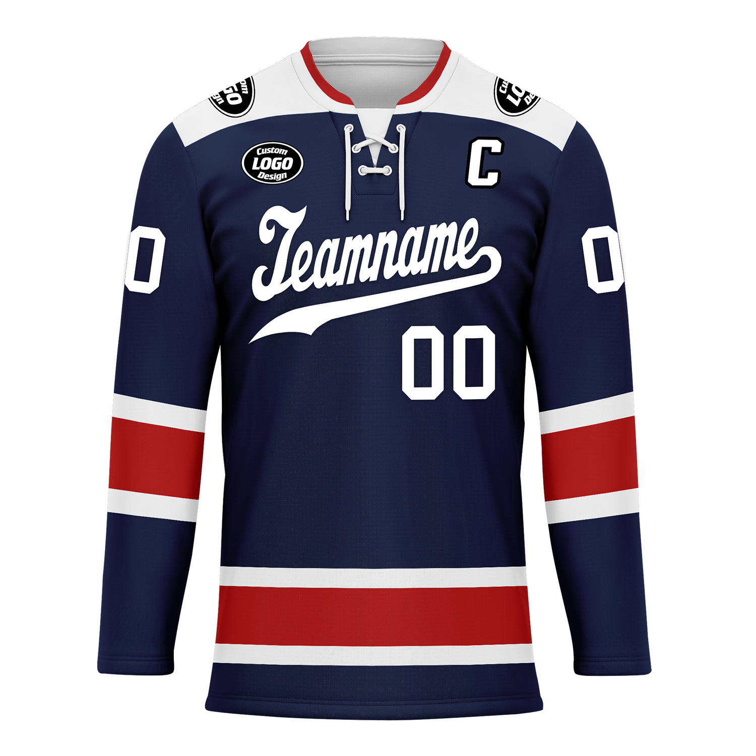 Custom Blue Red Personalized Hockey Jersey HCKJ01-D0a70f0