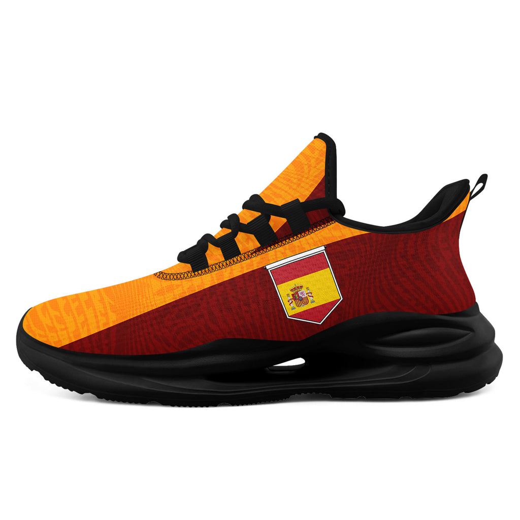 Custom Spain 2026 World Cup Sneakers DIY Country Flag Running Shoes Lightweight Sport Shoes Gift for Football Fans Personalized Team Name and Logo FN079-F020028-3