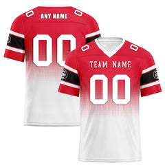 Custom Red White Kansas City Personalized Authentic Football Jersey FBJ02-D020249-18