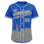 Custom Blue Gray City Edition Personalized Authentic Baseball Jersey BSBJ01-D017124