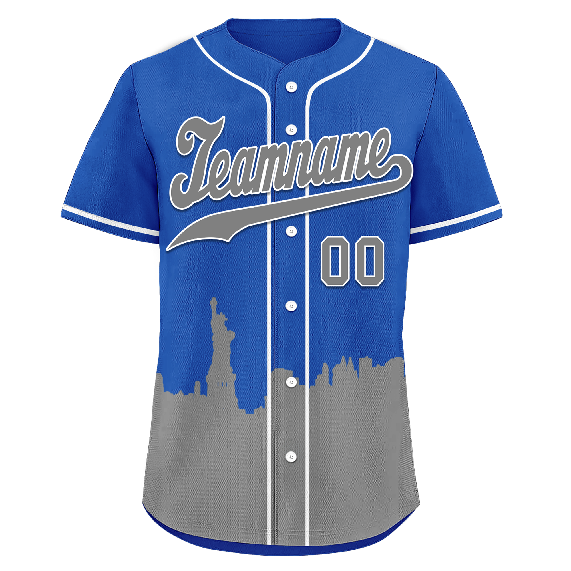 Custom Blue Gray City Edition Personalized Authentic Baseball Jersey BSBJ01-D017124