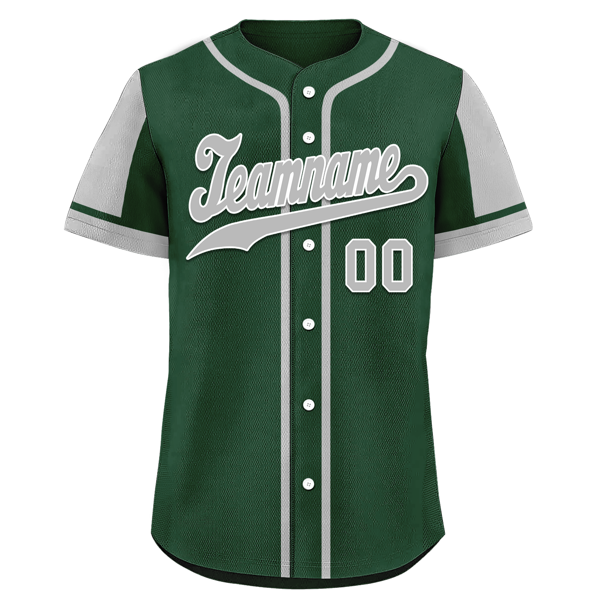 Custom Green Gray Raglan Sleeves Personalized Authentic Baseball Jersey BSBJ01-D017174
