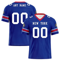 Custom Royal New York Personalized Authentic Football Jersey FBJ02-D020256-11