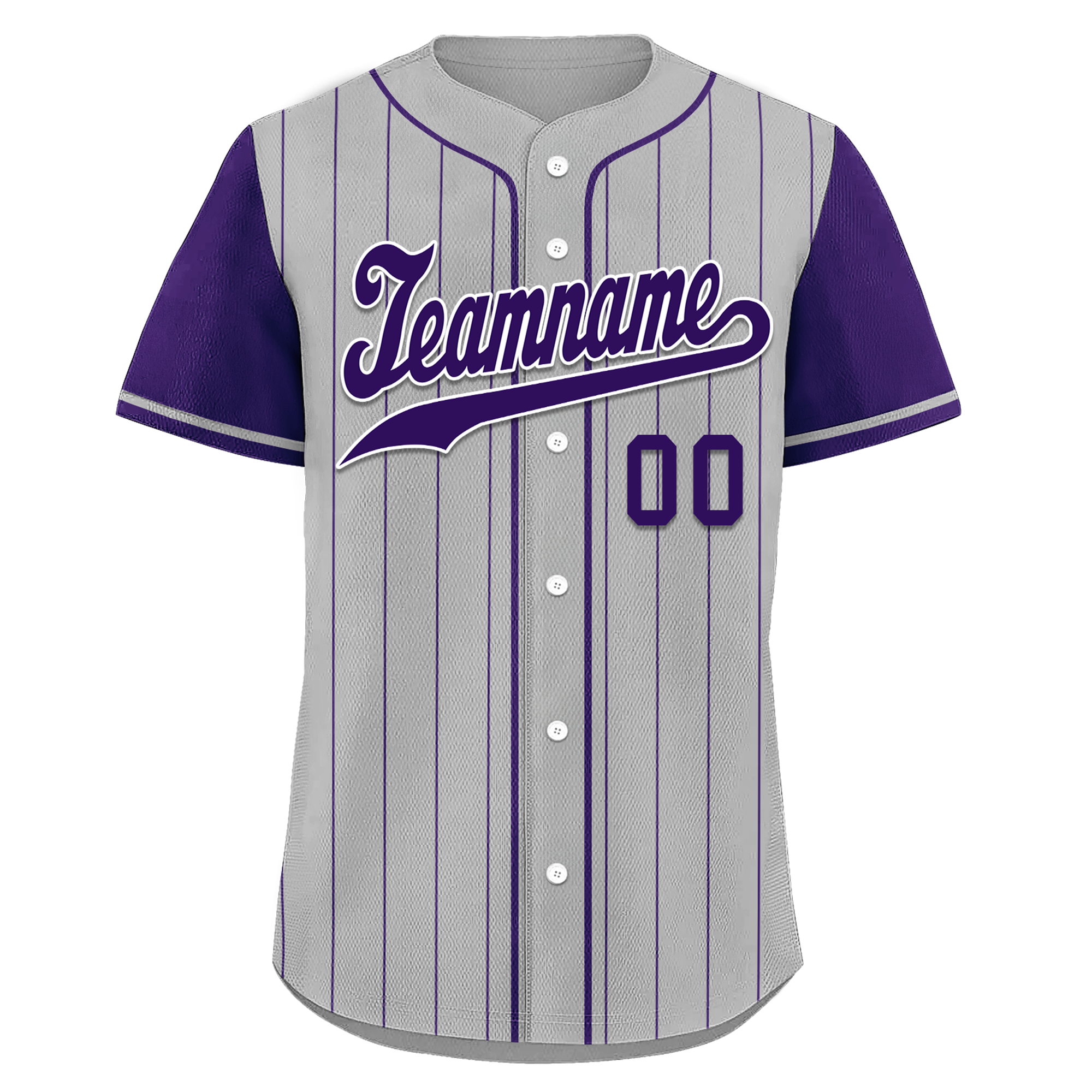 Custom Gray Purple Stripe Fashion Personalized Authentic Baseball Jersey BSBJ01-D017253