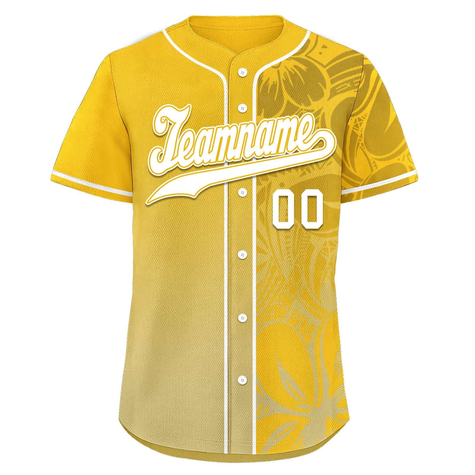 Custom Yellow Classic Style Personalized Authentic Baseball Jersey BSBJ01-D020160-5