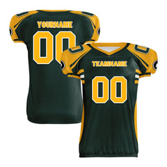 Custom Green Yellow Wisconsin High-Performance American Football Jersey FBJ06-D023001-13