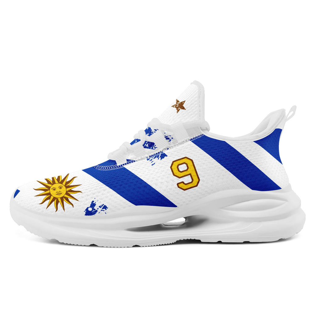 Custom Uruguay 2026 World Cup Sneakers DIY Country Flag Running Shoes Lightweight Sport Shoes Gift for Football Fans Personalized Team Name and Logo FN079-F009123-2