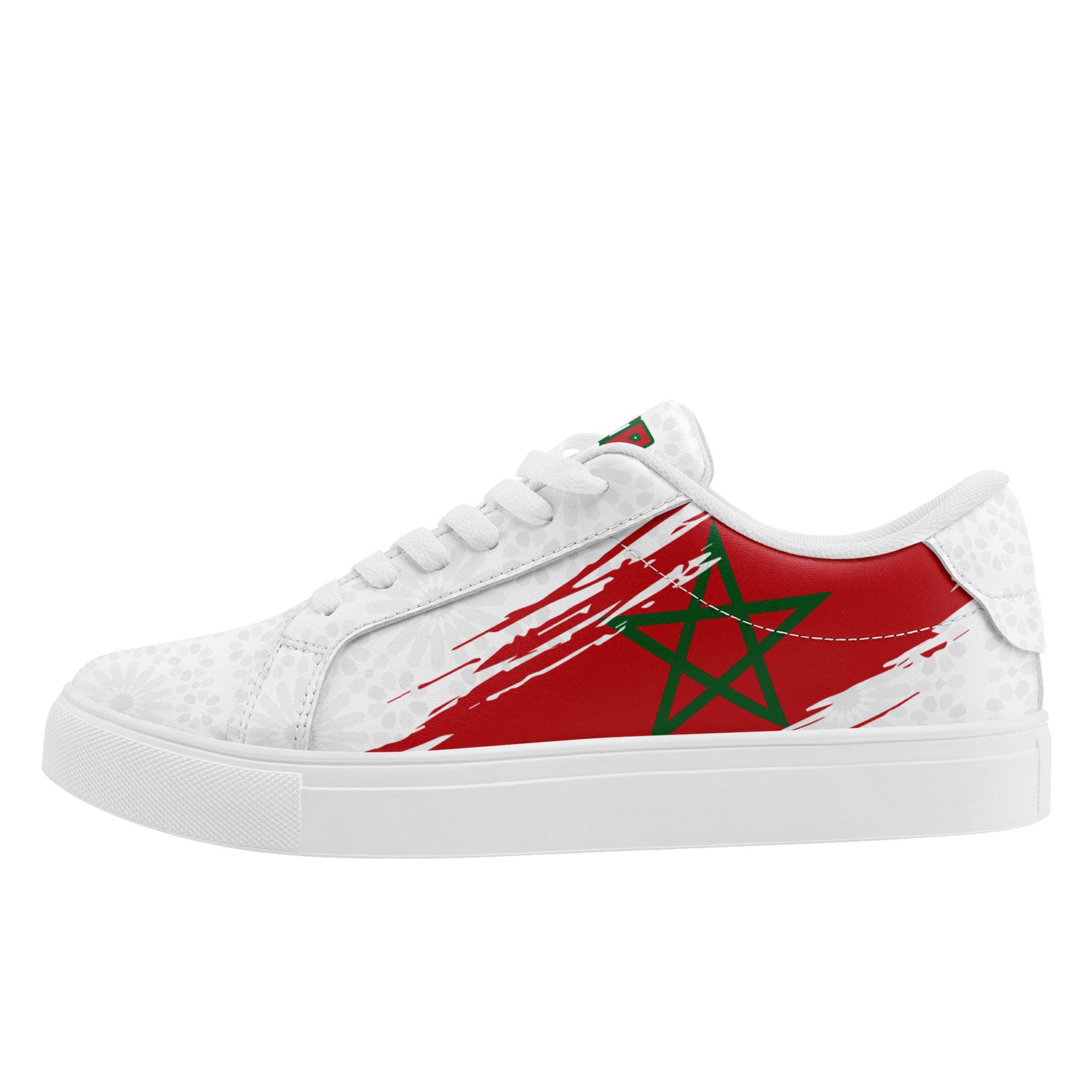 Custom Morocco 2026 World Cup Sneakers DIY Country Flag Running Shoes Lightweight Sport Shoes Gift for Football Fans Personalized Team Name and Logo FN023-F009097-5