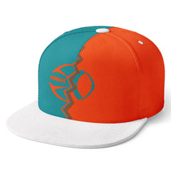 Custom Orange Blue Florida Hat Sport Design Cap Stitched Adjustable Personalized PR067B-D028017-28