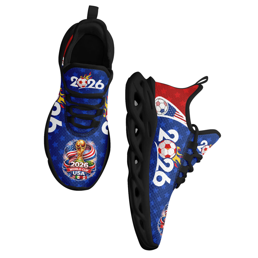 Custom United States 2026 World Cup Sneakers DIY Country Flag Running Shoes Lightweight Sport Shoes Gift for Football Fans Personalized Team Name and Logo FN003-F028035-5