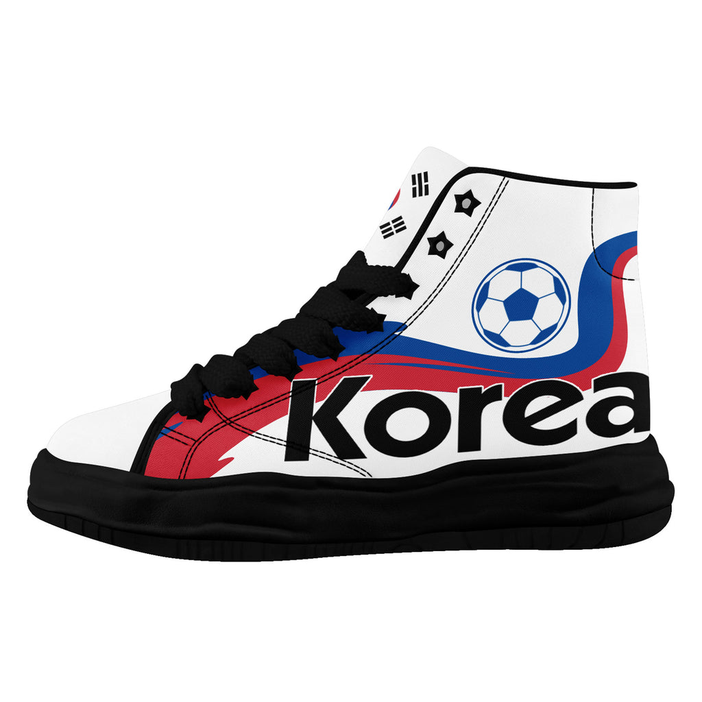 Custom South Korea 2026 World Cup Sneakers DIY Country Flag Running Shoes Lightweight Sport Shoes Gift for Football Fans Personalized Team Name and Logo FN039-F009106-3