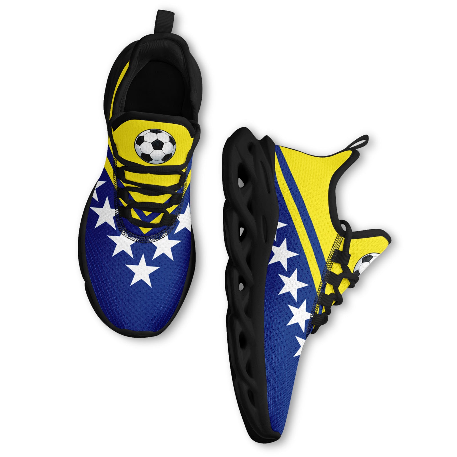 Custom Curaçao 2026 World Cup Sneakers DIY Country Flag Running Shoes Lightweight Sport Shoes Gift for Football Fans Personalized Team Name and Logo FN003-F009074-5
