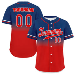 Custom Blue Red Fade Fashion Personalized Authentic Baseball Jersey UN002-bd0b007b-f