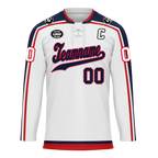 Custom White Personalized Hockey Jersey HCKJ01-D0a70fa
