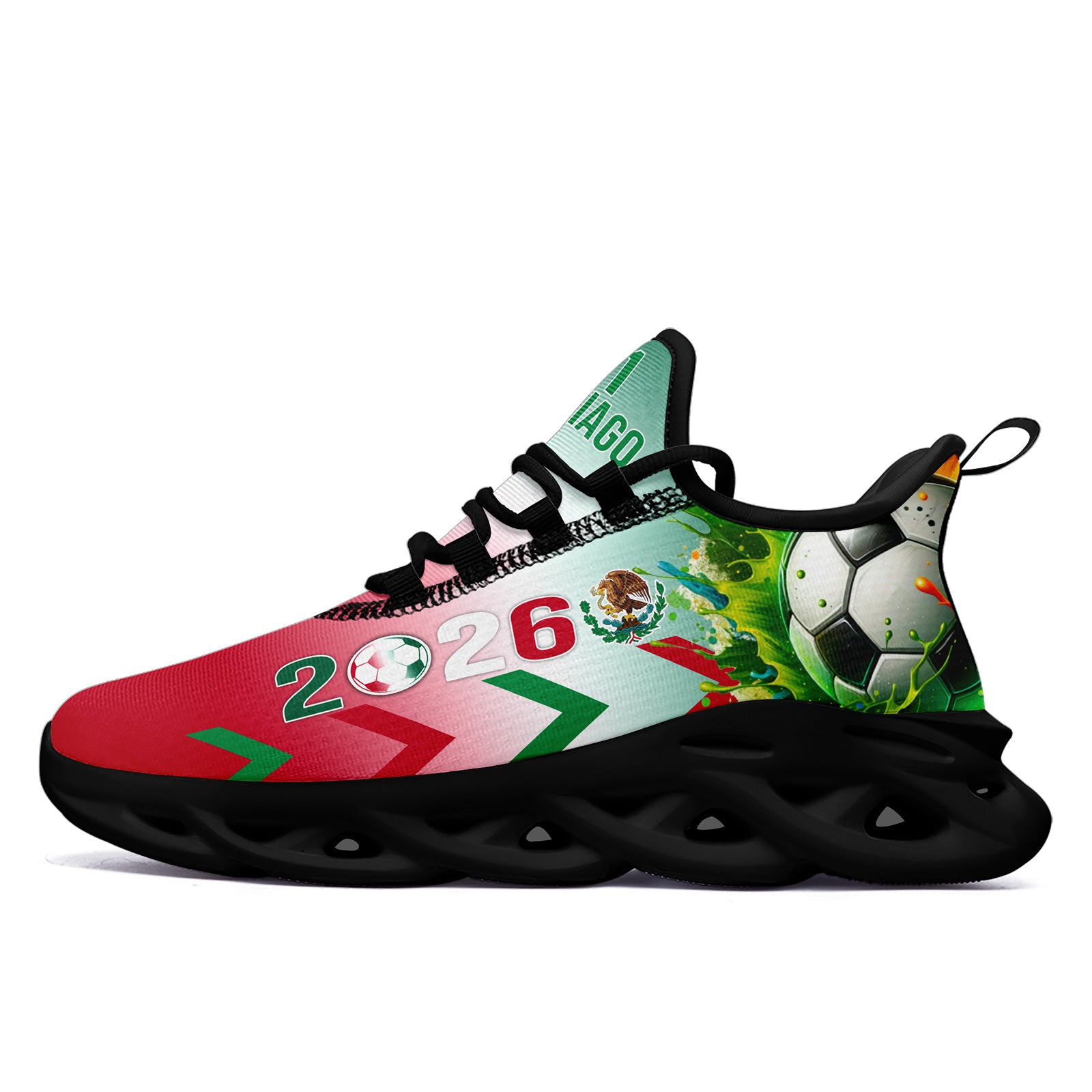 Custom 2026 World Cup Mexico Sneakers DIY Country Flag Running Shoes Lightweight Sport Shoes Gift for Football Fans Personalized Team Name and Logo FN003-F023075-5
