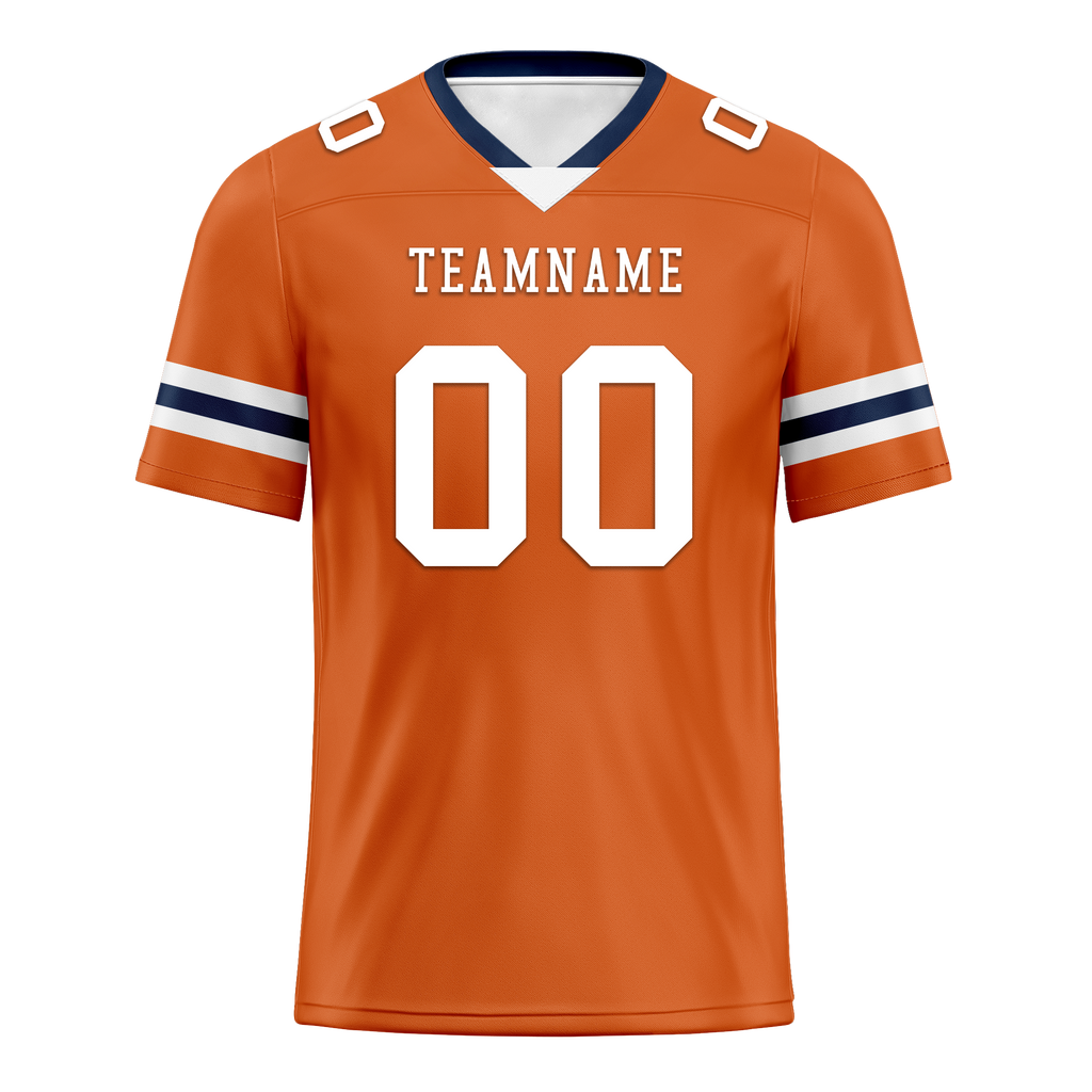 Custom Orange Classic Style Personalized Authentic Football Jersey FBJ02-bd0a70b8