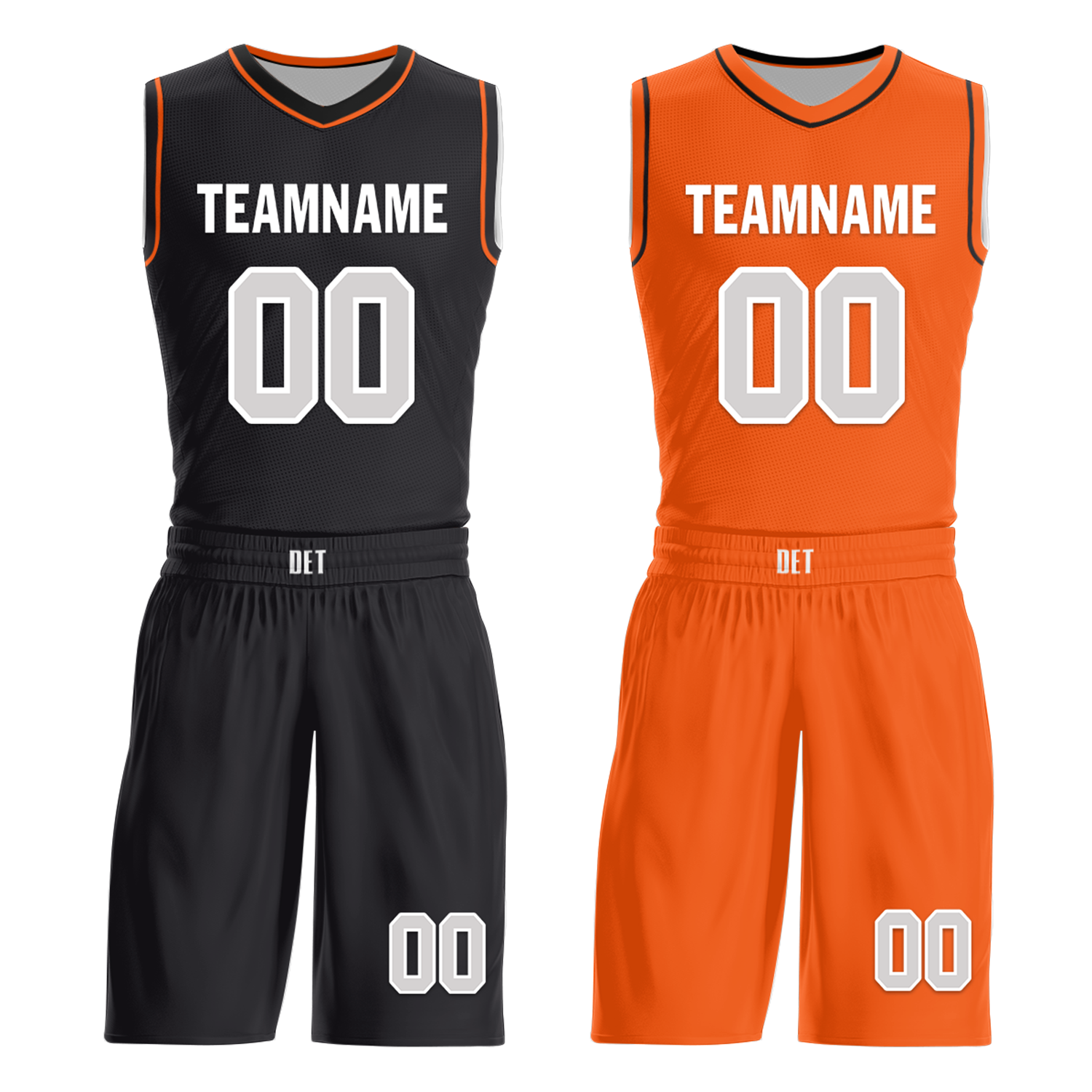 Custom Black Orange Classic Style Reversible Basketball Uniform Personalized Ordinary BBJR-D017019