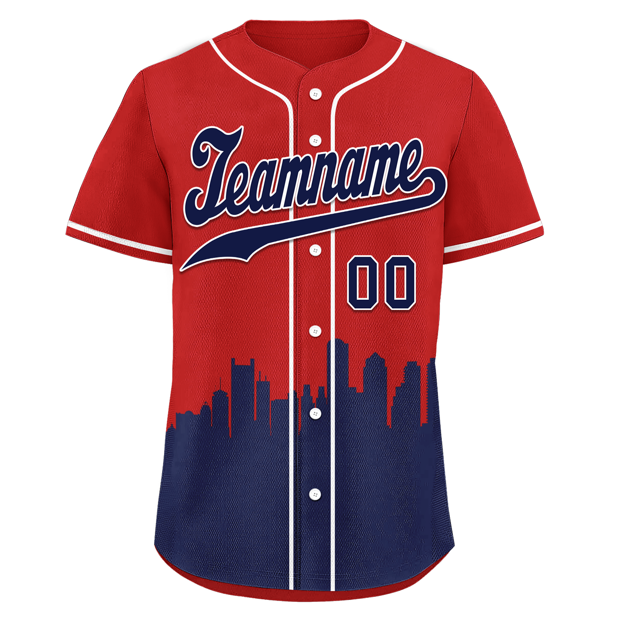 Custom Red Blue City Edition Personalized Authentic Baseball Jersey BSBJ01-D017123