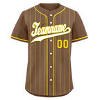 Custom Gray Stripe Fashion Personalized Authentic Baseball Jersey BSBJ01-D017259