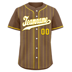 Custom Gray Stripe Fashion Personalized Authentic Baseball Jersey BSBJ01-D017259