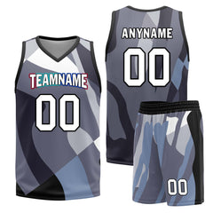 Custom Camouflage Black Brooklyn City Edition Personalized Reversible Basketball Set Sports Basketball Jersey BBJ01R-D0610-3