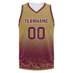 Custom Yellow Red Fade Fashion Sports Uniform Basketball Jersey BBJ01-D020102-5