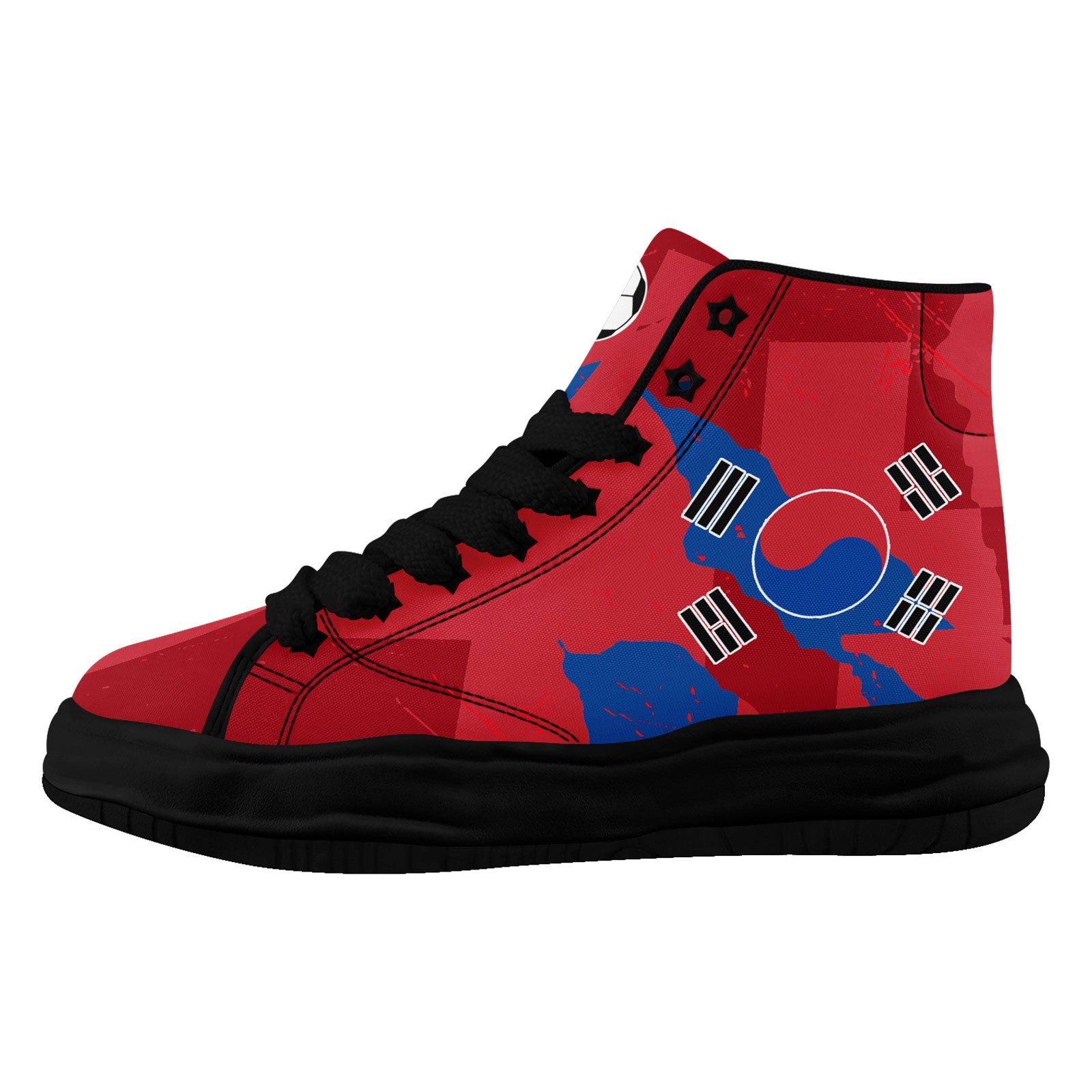 Custom South Korea 2026 World Cup Sneakers DIY Country Flag Running Shoes Lightweight Sport Shoes Gift for Football Fans Personalized Team Name and Logo FN039-F009106-1
