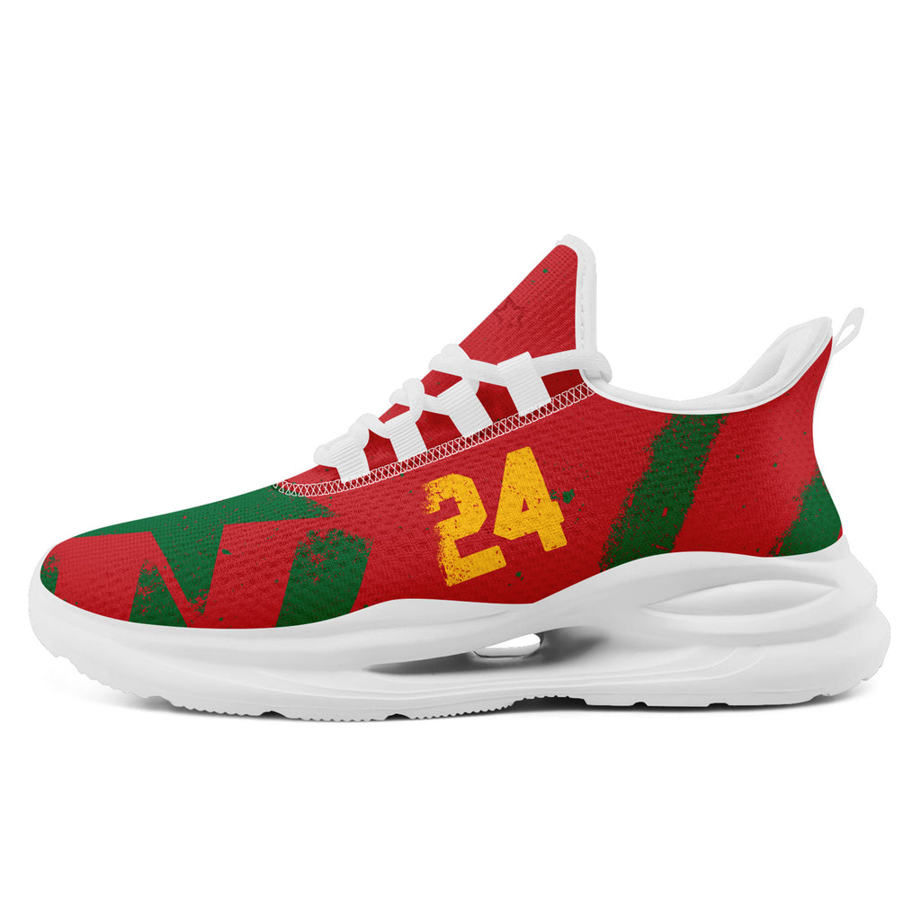 Custom Morocco 2026 World Cup Sneakers DIY Country Flag Running Shoes Lightweight Sport Shoes Gift for Football Fans Personalized Team Name and Logo FN079-F009119-7