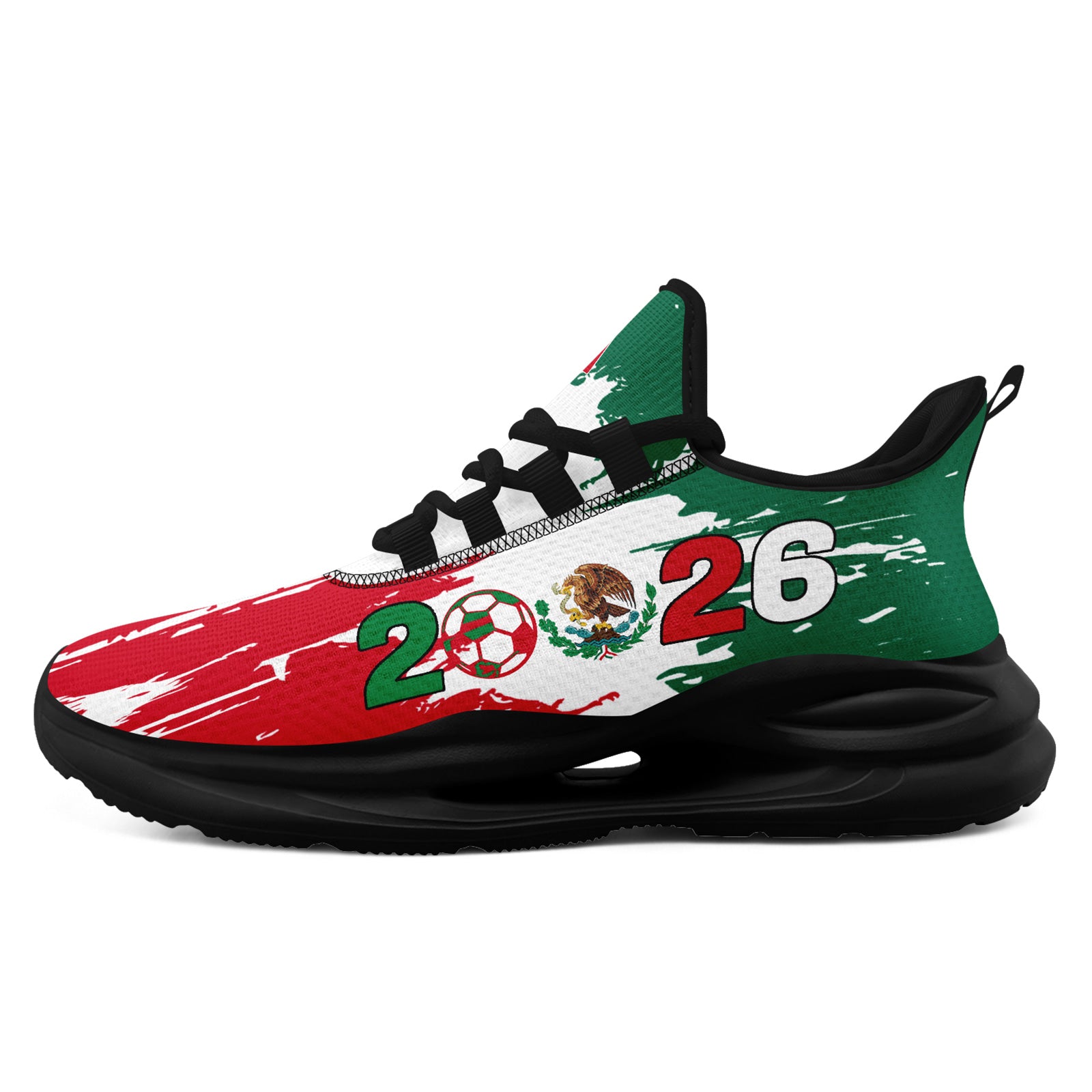 Custom 2026 World Cup Mexico Sneakers DIY Country Flag Running Shoes Lightweight Sport Shoes Gift for Football Fans Personalized Team Name and Logo FN079-F023046-1