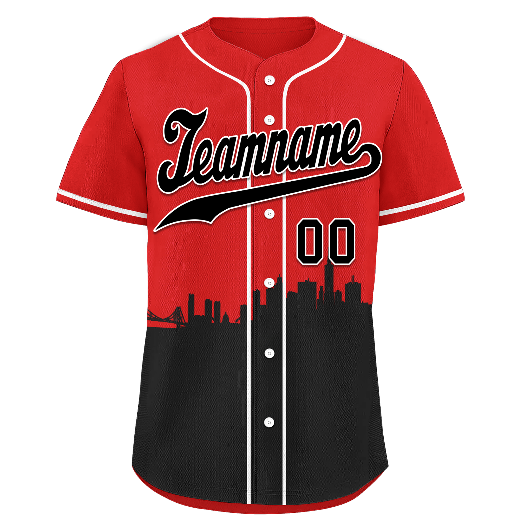 Custom Red Black City Edition Personalized Authentic Baseball Jersey BSBJ01-D017126