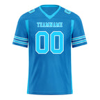 Custom Blue Striped Sleeves Personalized Authentic Football Jersey FBJ02-D06080